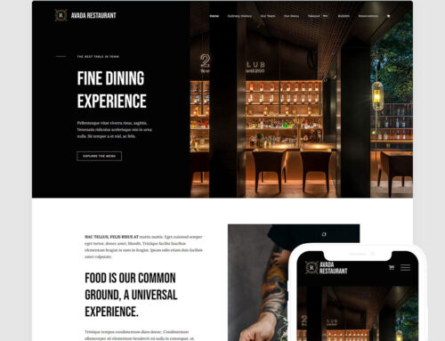 Avada Restaurant Prebuilt Website